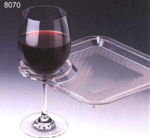 buffet plate with glass holder